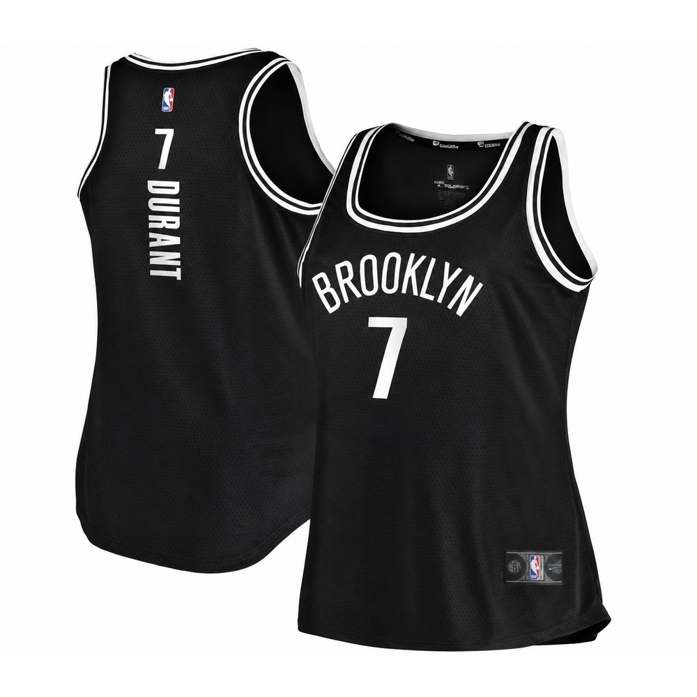 Fanatics Kevin Durant Brooklyn Nets NBA Jersey Tank Top Black Womens Large 7 - Picture 2 of 5